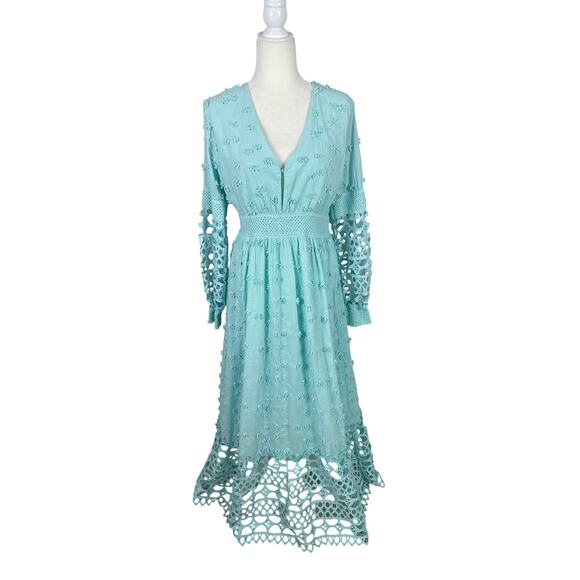 Boston Proper Dresses & Skirts - Boston Proper Cotton Embroidered Floral Maxi Dress Sz S Whimsy Cottage Boho